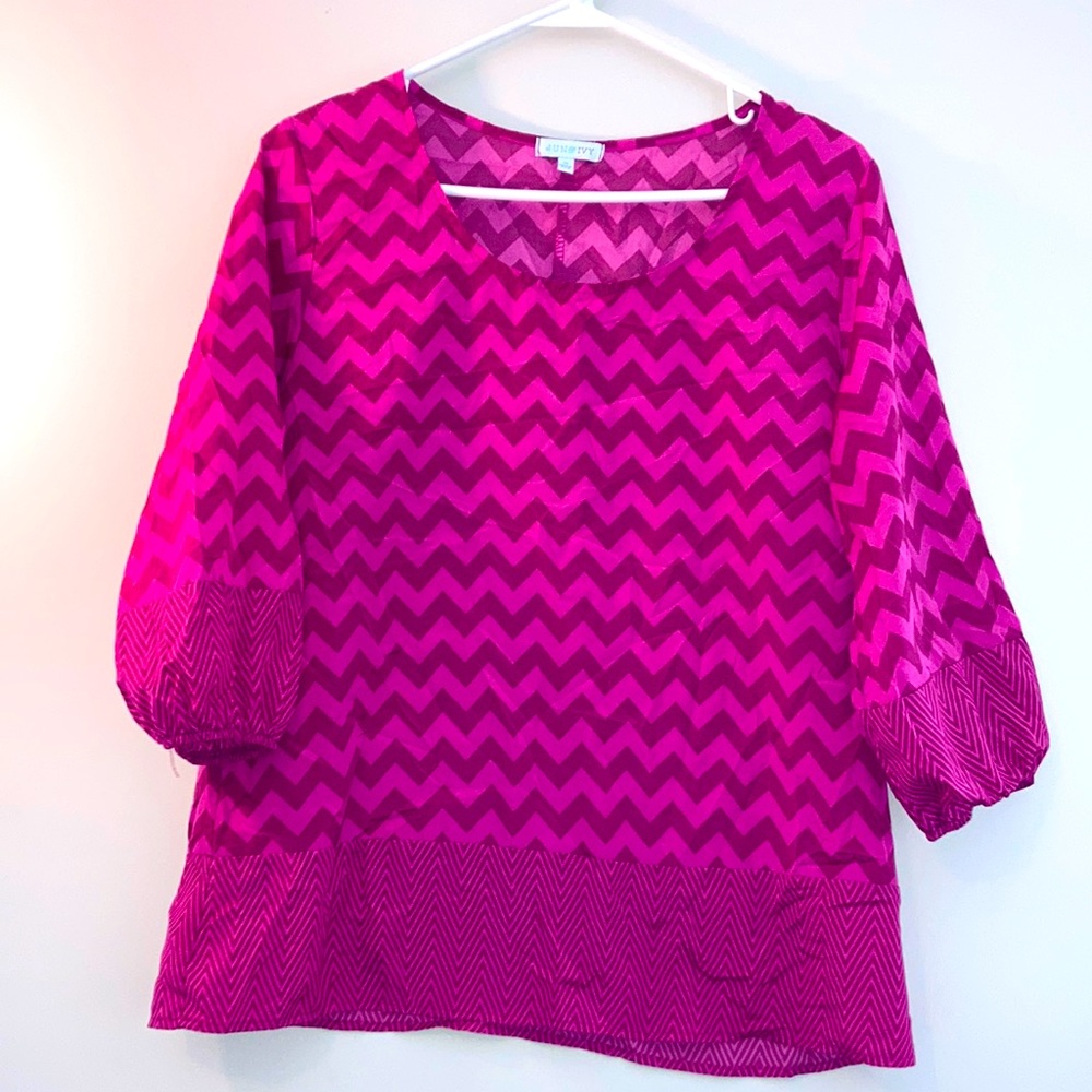 Francesca’s Fuchsia Pink Blouse